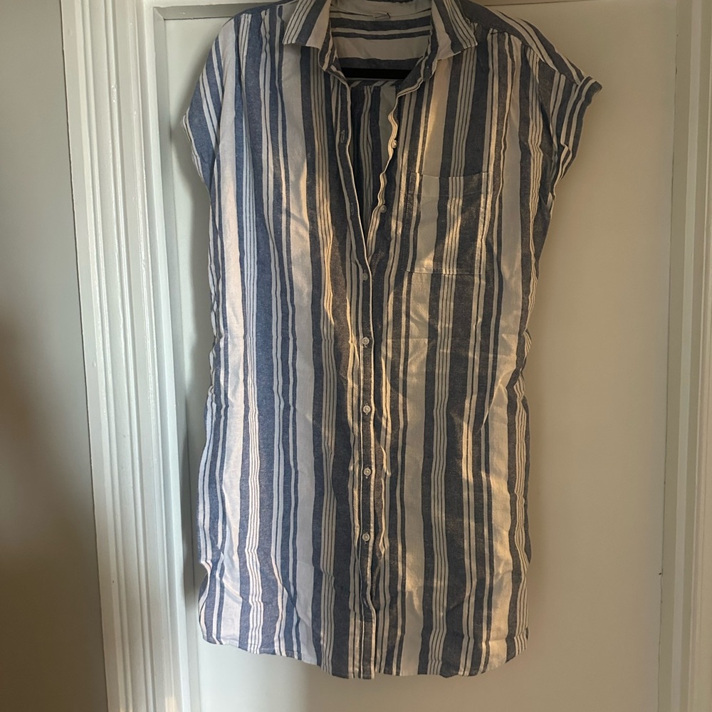 Striped Blue and White Dress